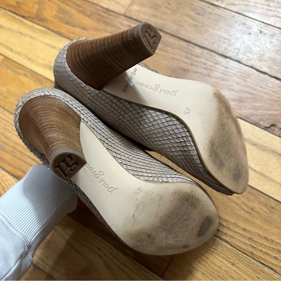 Paul Green Textured Python Peep Toe Zip Booties UK 4.5 US 7 - Picture 6 of 10